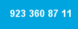 923 360 87 11